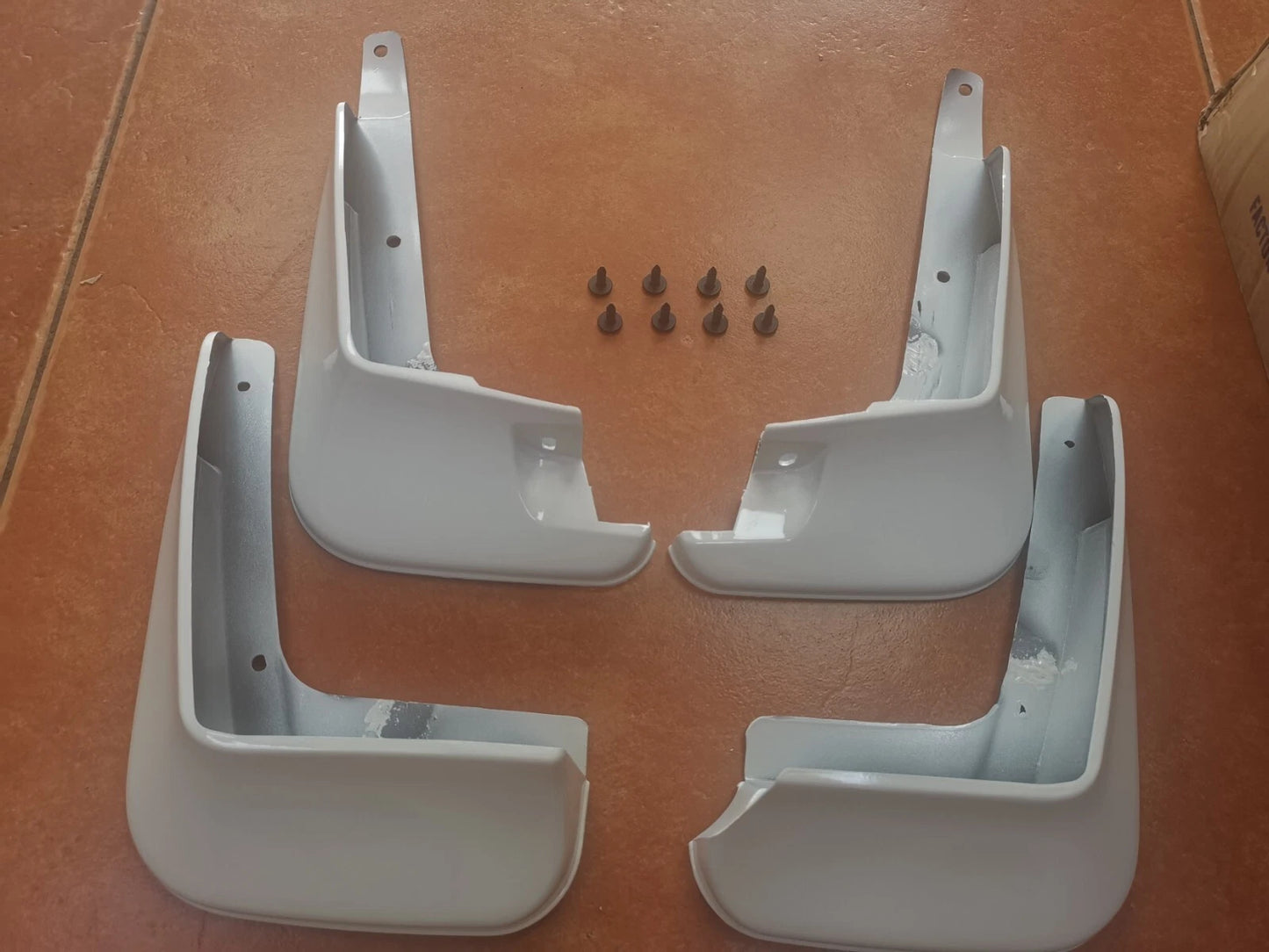 Mud Flaps for 2014-2018 Toyota Corolla Sedan White Painted (2014-2018)