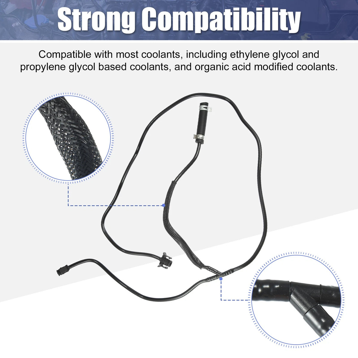 Radiator Coolant Reservoir Hose for Ford CV6Z-8K012-K (2011-2014)