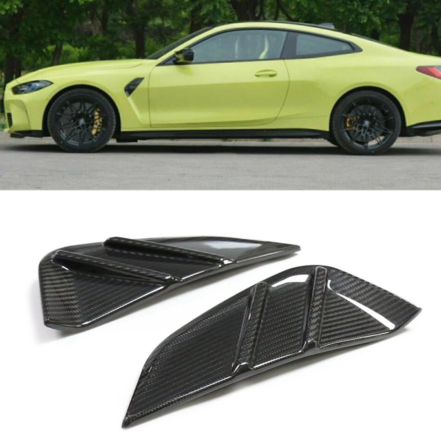 Carbon Fiber Side Fender Air Vent Trim for BMW 4 Series G82 G83 (2021-2022)