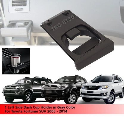 Gray Left Side Dash Cup Holder for Toyota Fortuner (2005-2014)