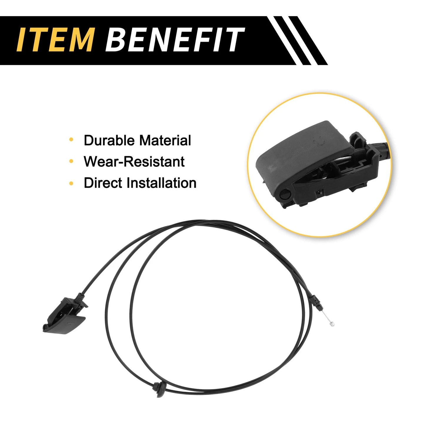 1pc Hood Latch Release Cable for Dodge Ram 1500 2500 3500 (2009-2018)