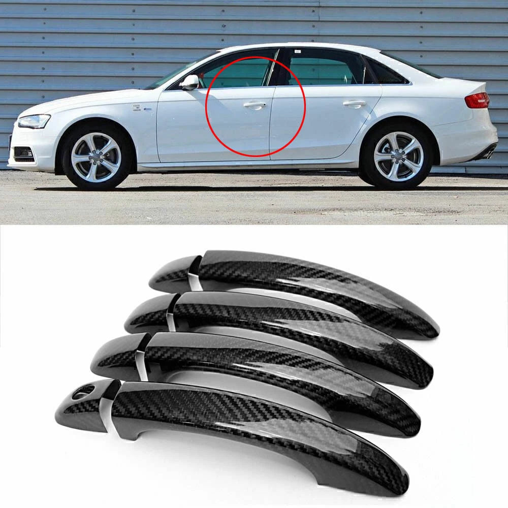 Carbon Fiber Door Handle Trim for Audi A4 A4L (2013-2016)