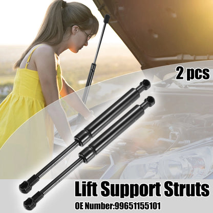 Front Hood Lift Support Gas Struts for Porsche 911 Coupe Black (1999-2005)