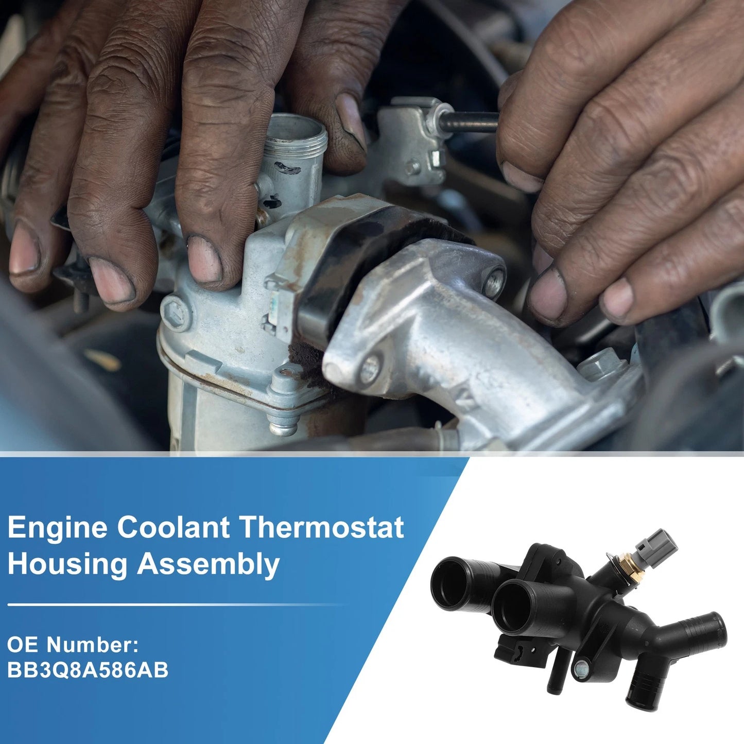 Engine Coolant Thermostat Housing for Ford Transit Bus (2006-2013)