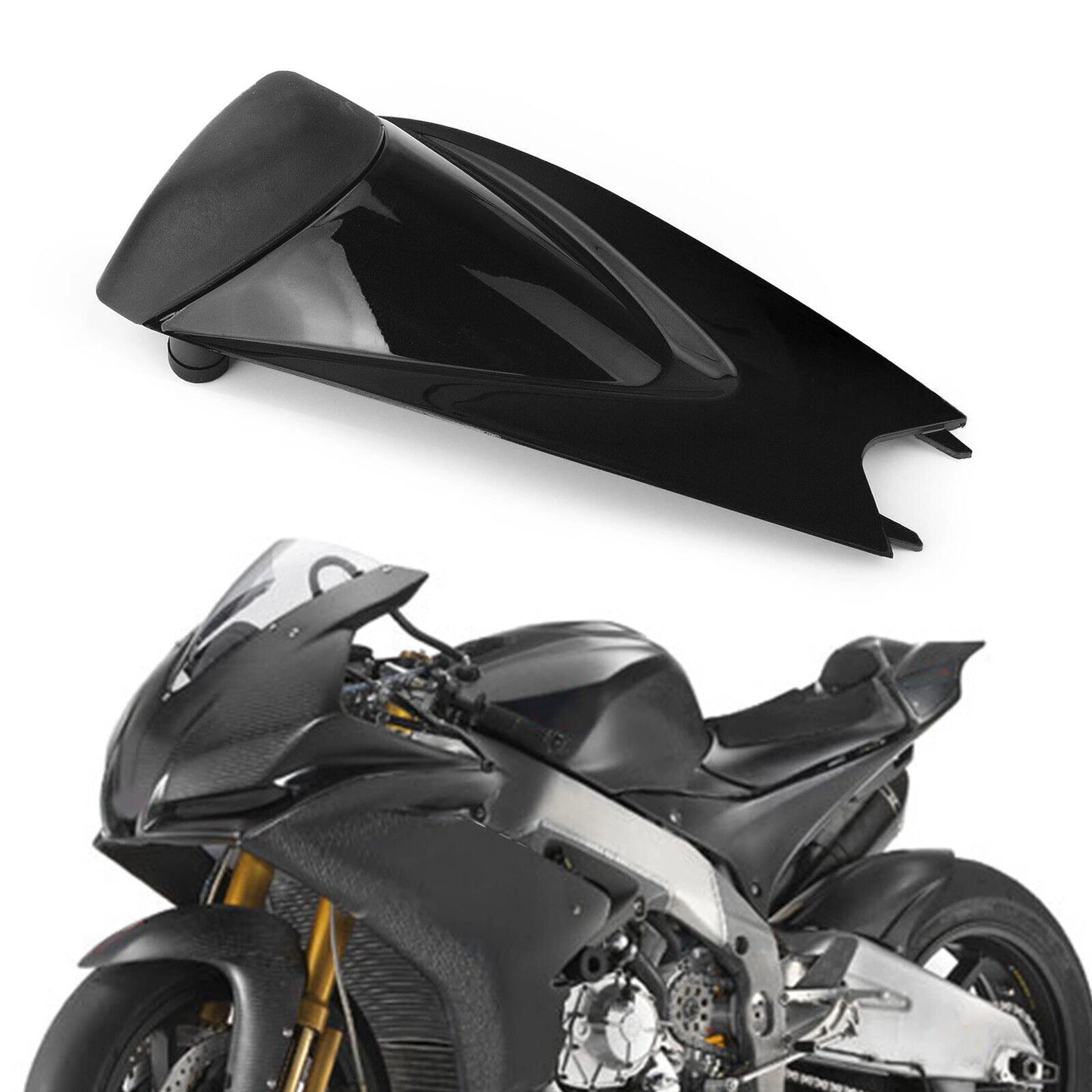 Pillion Cover for 2009-2016 Aprilia RSV4 R 1000 APRC (2 x ABS Black)