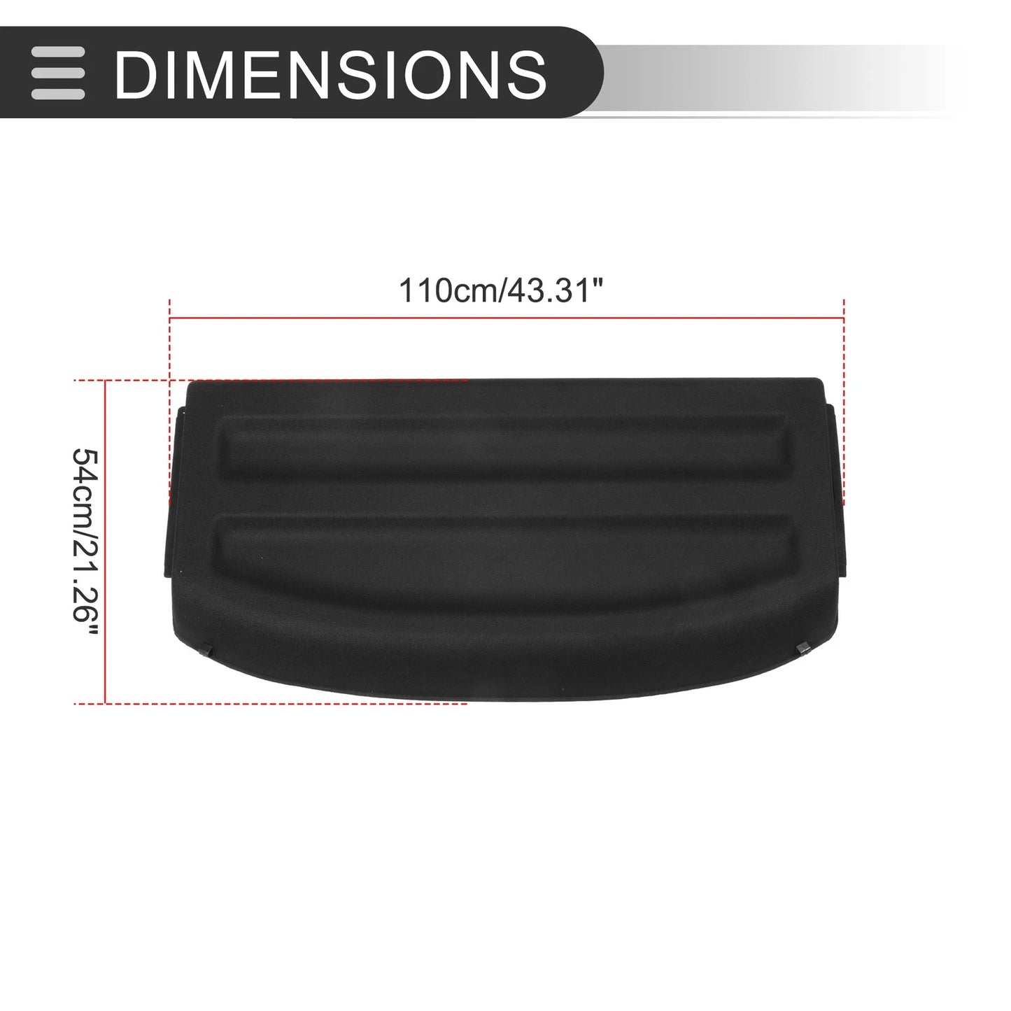 Rear Cargo Cover for Honda HR-V (2016-2022) Black Boot Load Shelf