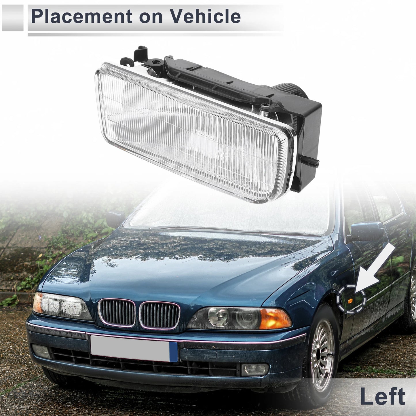 Left Front Bumper Side Marker Light Cover for BMW 3 (No. 63178357389)