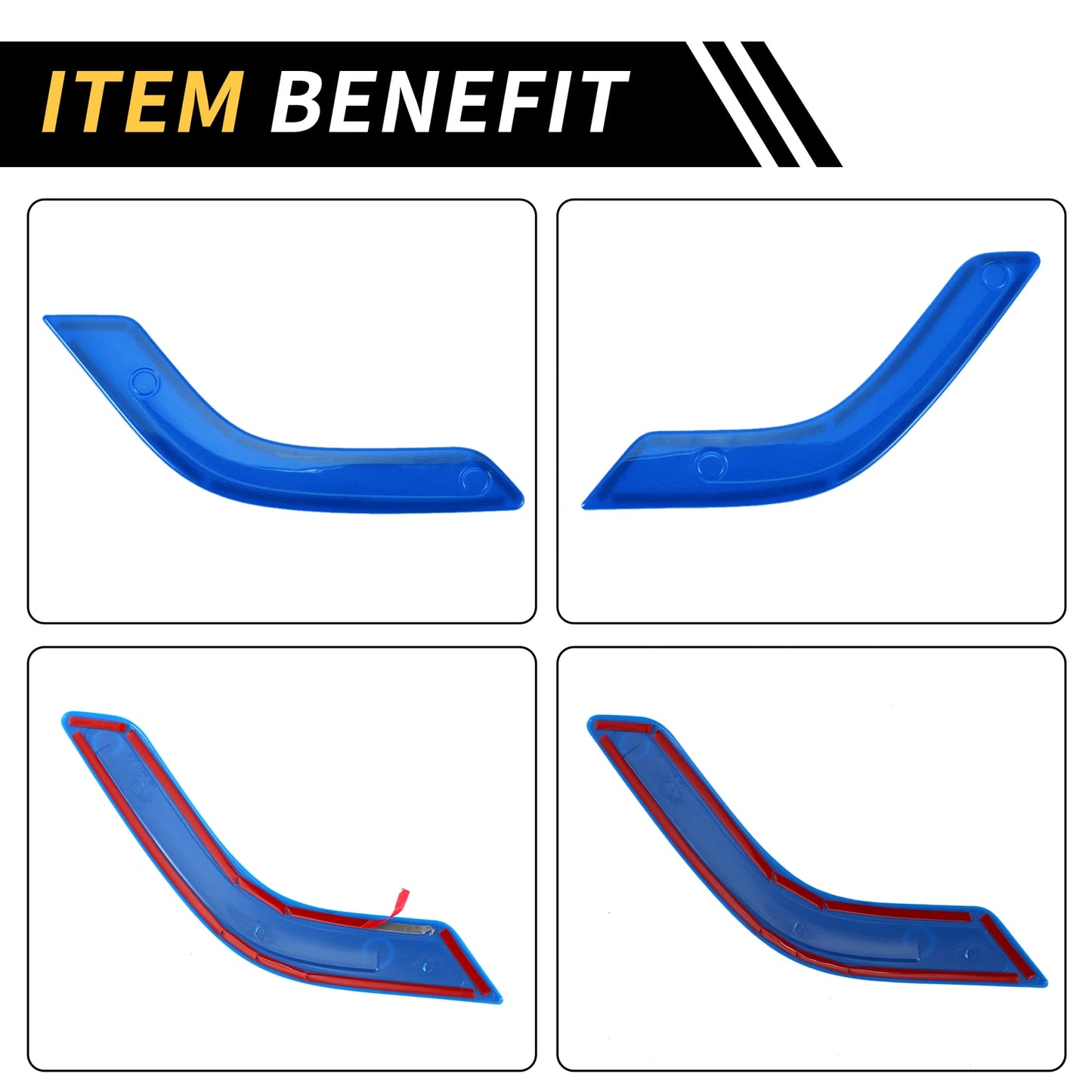 Blue Front Rear Door Handle Panel Bezel Cover Trims for Jeep Wrangler (2007-2023)
