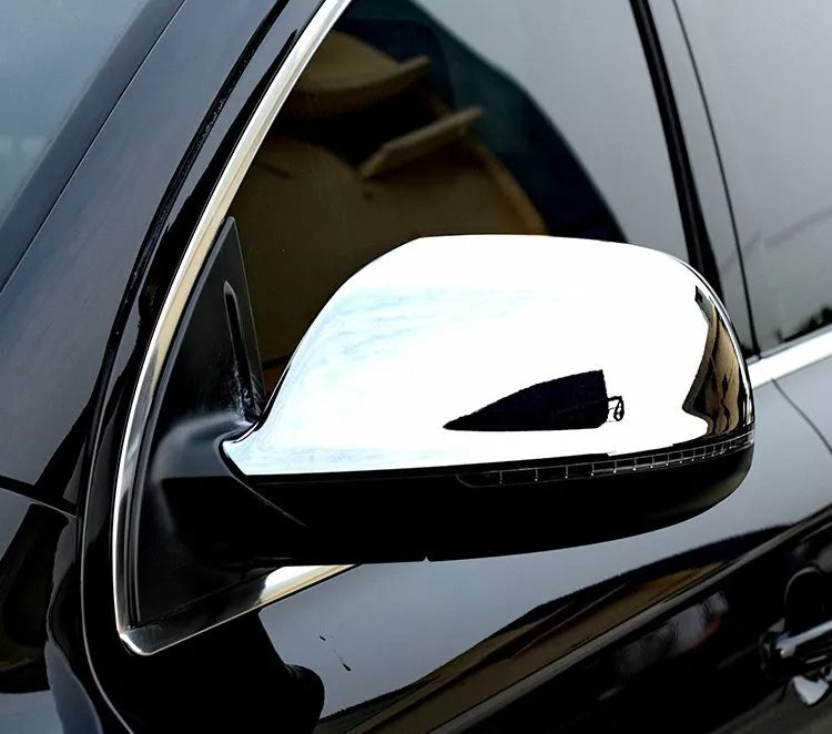 Chrome Side Door Mirror Covers for Audi Q7 (2010-2015)
