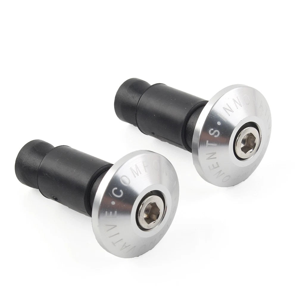 CNC Handlebar Grips & End Cap Plugs for Motorcycle (Fits Most Models)