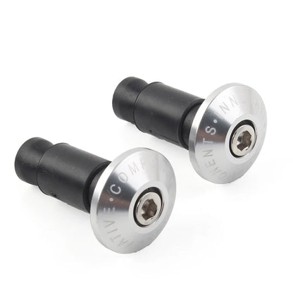 CNC Handlebar Grips & End Cap Plugs for Motorcycle (Fits Most Models)