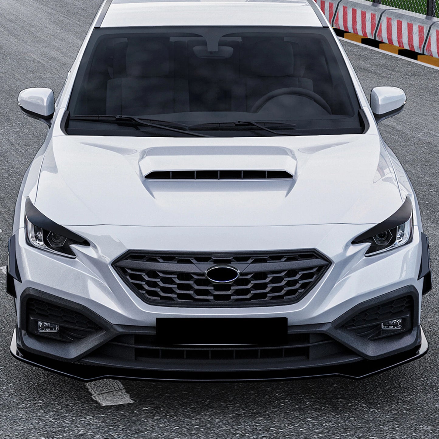 Headlight Eyebrow Trim Cover for Subaru WRX STI (2022-2025) Gloss Black