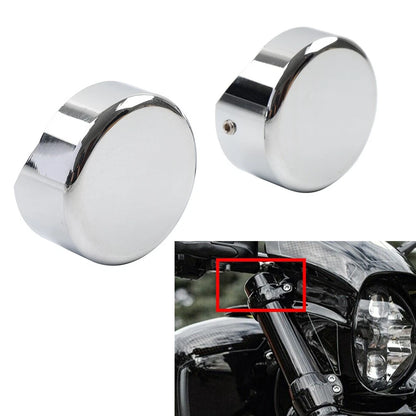 Chrome Upper Fork End Caps for Harley Softail Breakout FXBR FXBRS (2018-2023)
