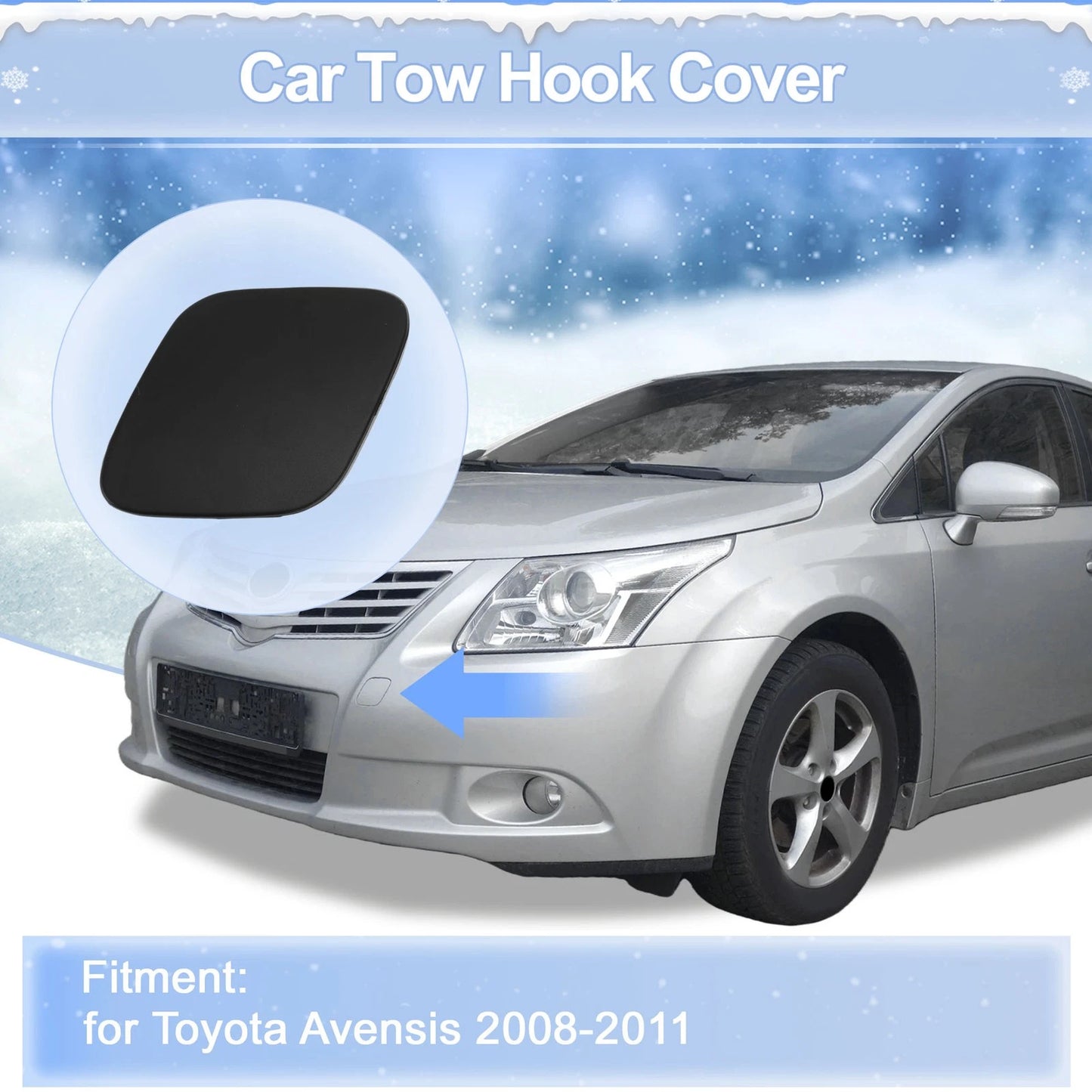 Left Front Tow Hook Cover Cap for Toyota Auris (2006–2009)