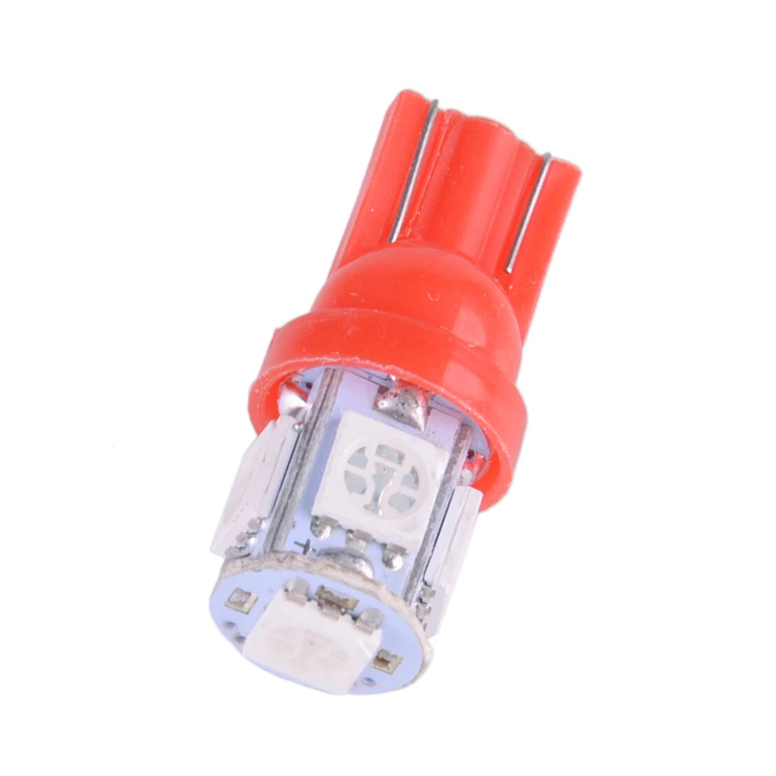 10pc T10 W5W 5SMD Red LED Dome Bulb for Car Interior Lighting