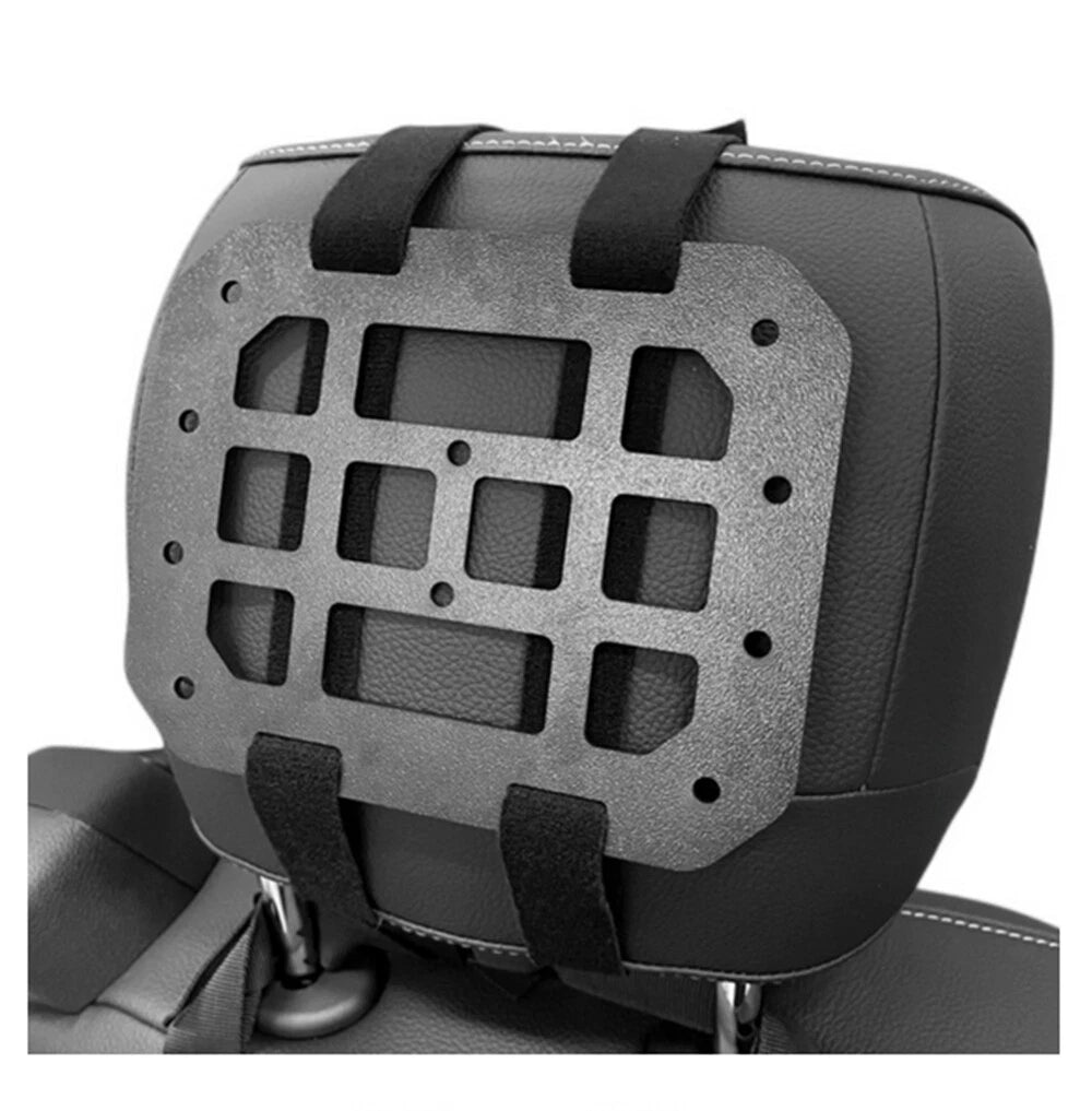 MOLLE Panel Organizer for Universal Car Vehicle Headrest - Black