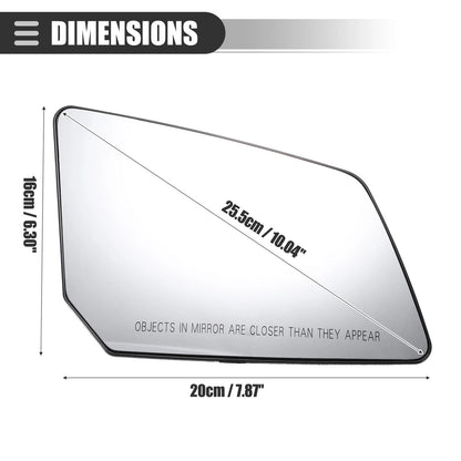 Front Right Rearview Mirror Glass for GMC Acadia Black Clear
