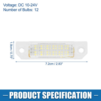 2 x Car LED License Plate Lights for Ford Fusion (2006-2012)