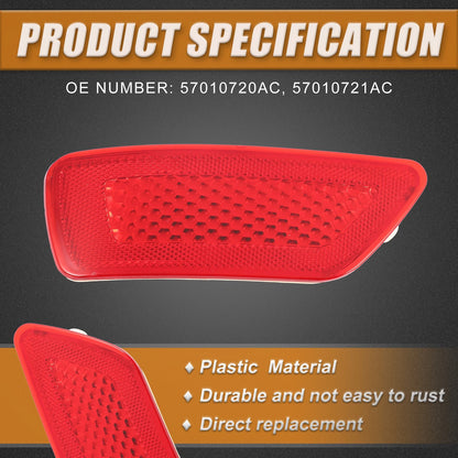 Rear Left Bumper Reflector Light Cover for Jeep Grand Cherokee (2011-2020)