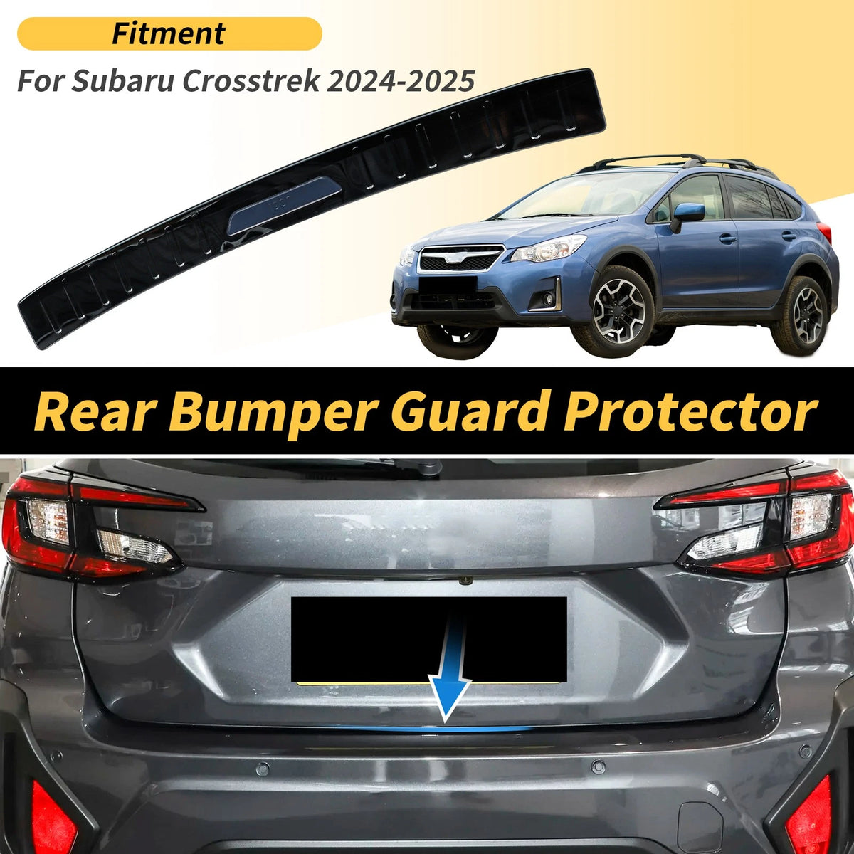 Bumper Guards 1 Pc for Subaru Crosstrek (2024-2025) Titanium Tone
