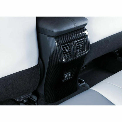 Carbon Fiber Rear Seat Air Vent Cover Trim Decor for Toyota RAV4 (2019–2023)