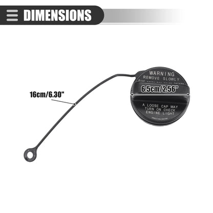 Gas Cap for Subaru Outback (2010-2012) Plastic Black