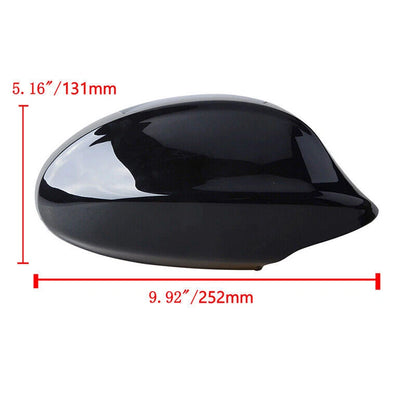 Right Side Mirror Cover Cap Gloss Black for BMW E90 E91 325i 328i 335i (2005-2008)