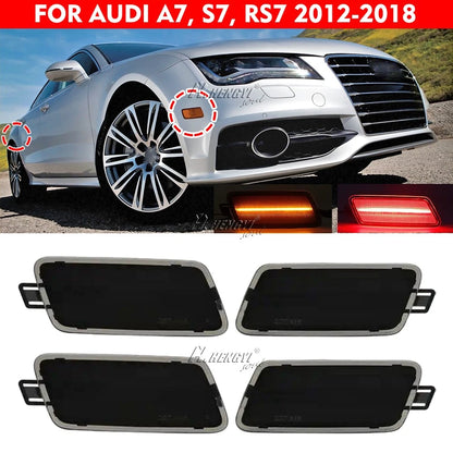 Smoke Front Rear LED Side Marker Light for S7 (2012–2014)