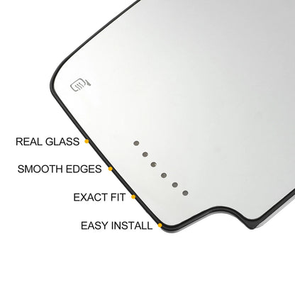 Mirror Glass Left Upper Side Heated for Chevrolet Silverado 1500