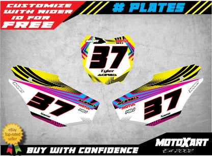 Custom Number Plates for Honda CRF 125 2019-2020 - NEON STYLE Stickers