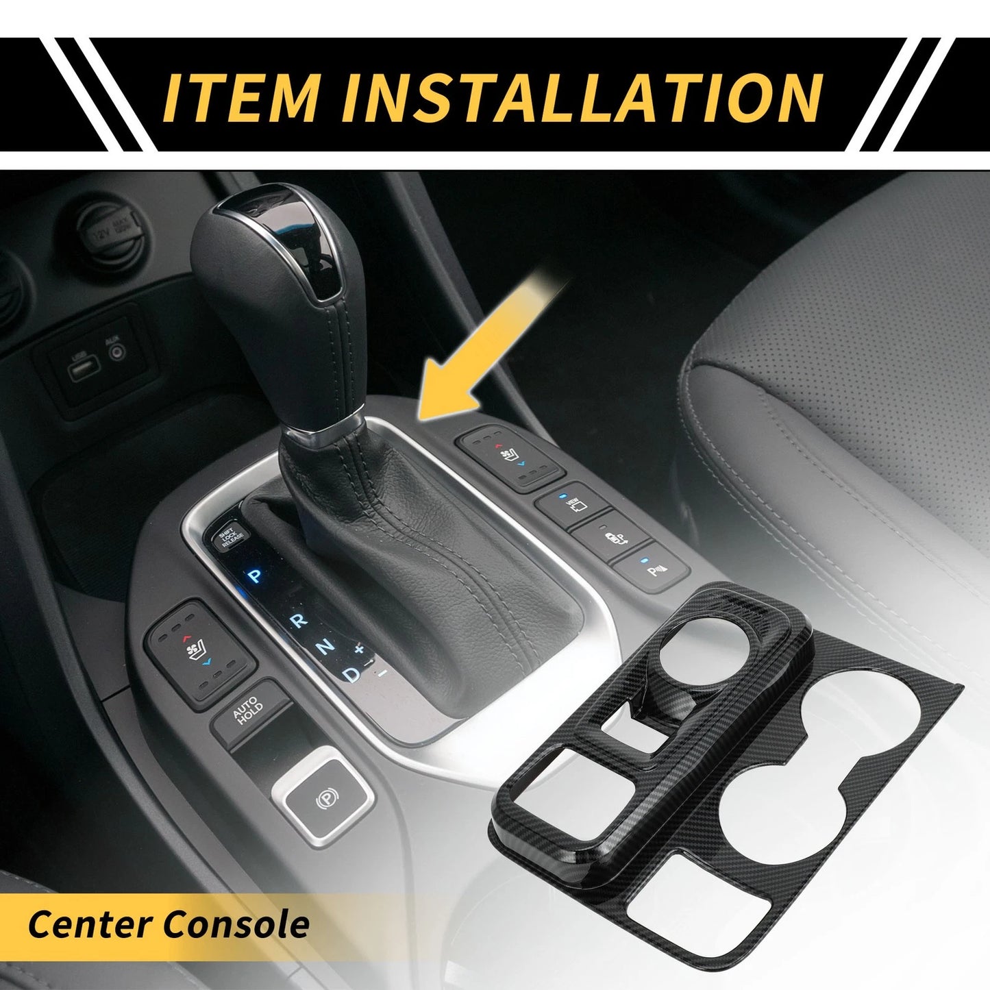 Carbon Fiber Gear Shift Frame Panel Cover for Ford Maverick (2022-2024)