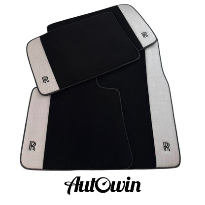 Black Floor Mats for Rolls Royce Spectre 2023-2024 2 x Gray Leather