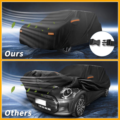 Waterproof All Weather Car Cover for Mini Cooper 4DR Black