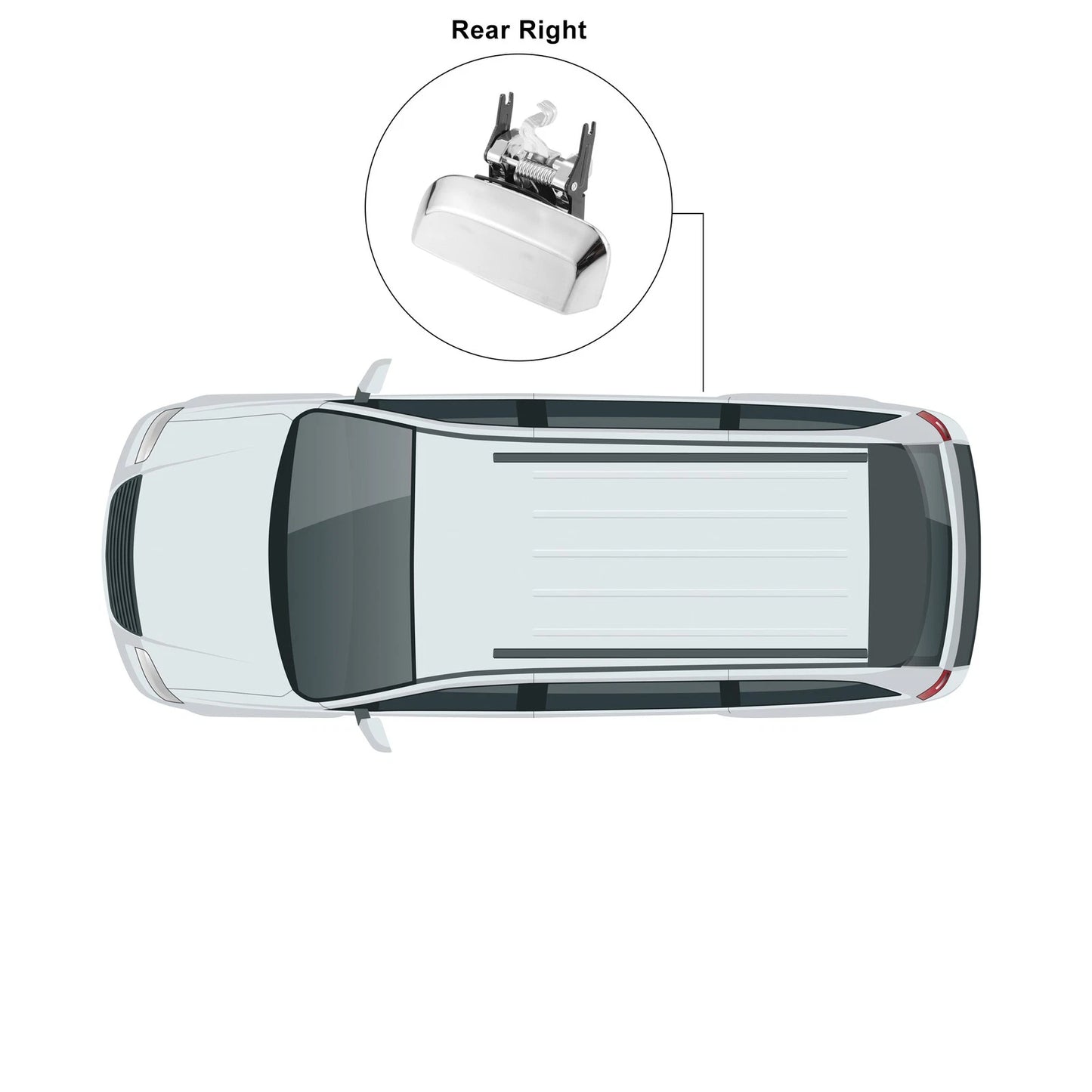 Rear Right Outside Door Handle for Nissan Pathfinder (2005-2007)