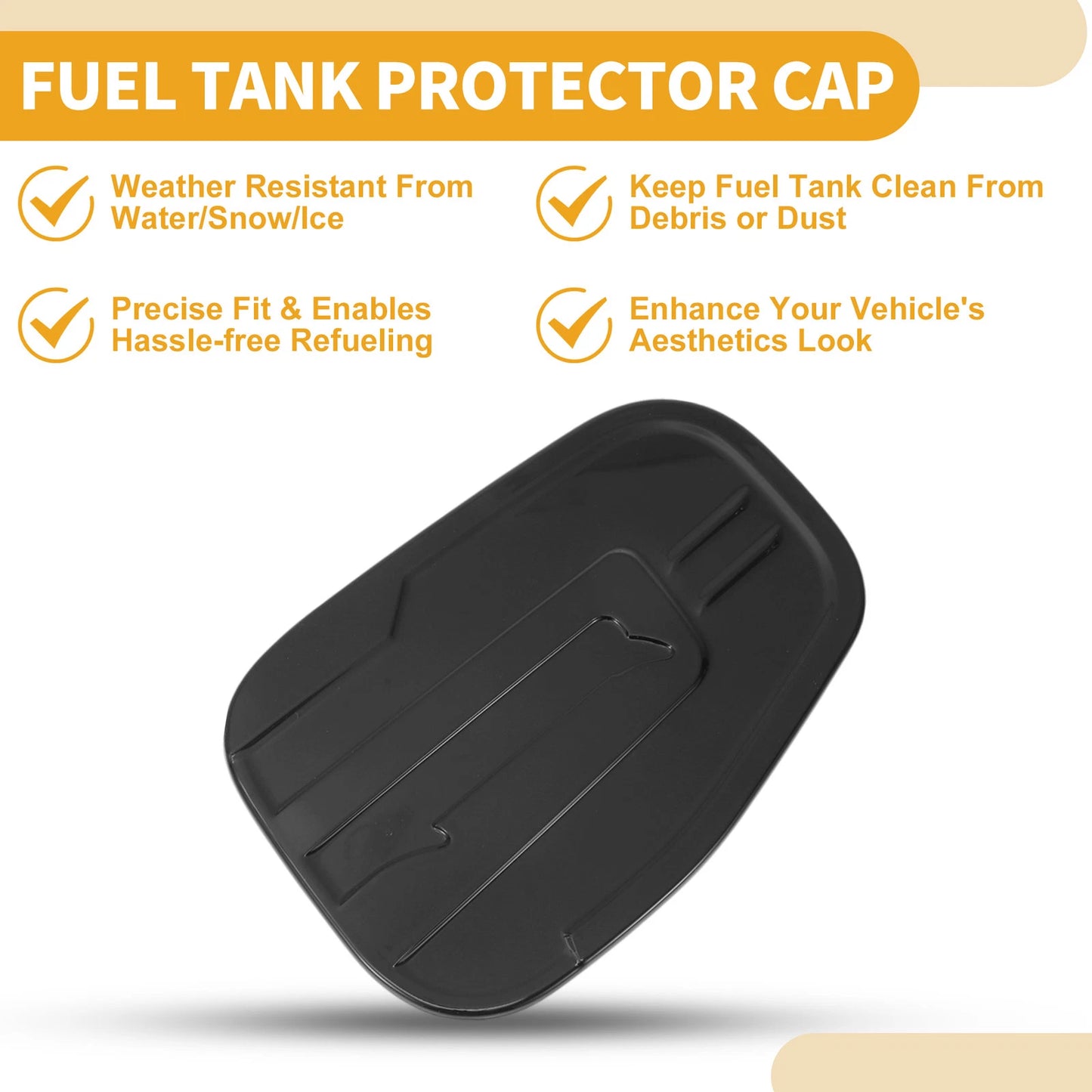 Fuel Tank Door Cap for Ford Ranger 2023-2025 Fuel Filler Flap Cover Black
