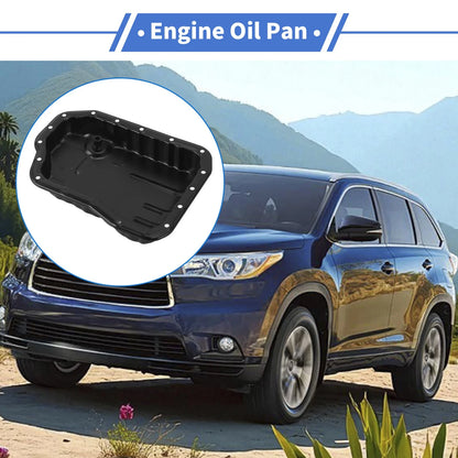 Engine Oil Pan for Toyota Highlander 2015-2021, Steel, Black, 1 x Pc