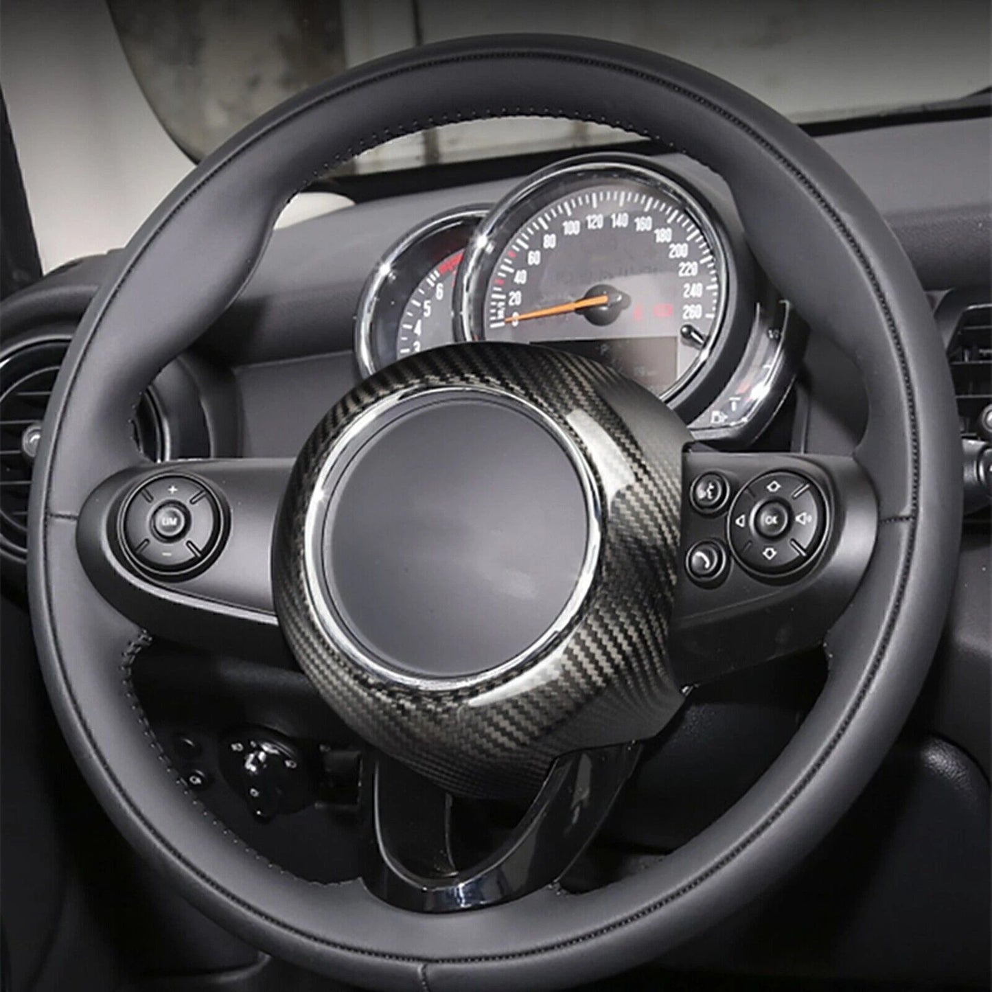 Carbon Fiber Steering Wheel Frame Trim for Mini Cooper F54 F55 F56 F57 (2014-2023)
