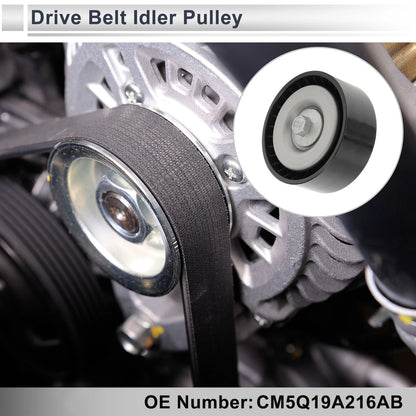 Drive Belt Idler Pulley for Ford Mondeo (2010-2020) - Black 1 Pc