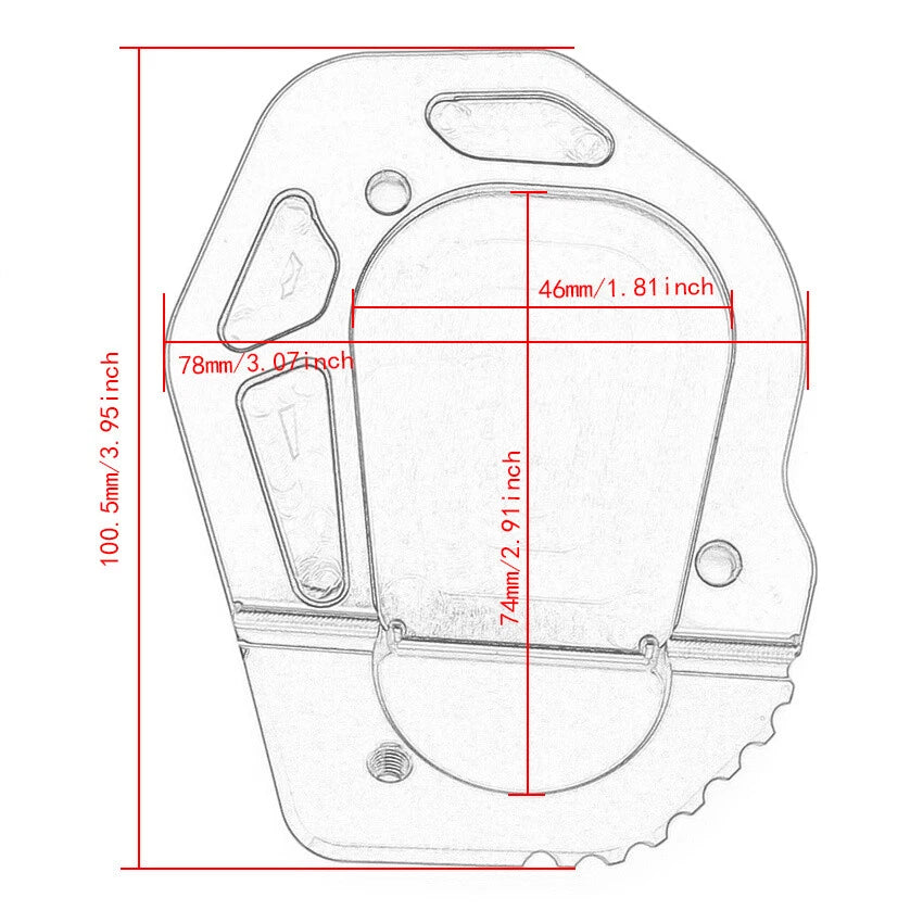 Side Stand Enlarge Plate Kickstand Extension for BMW R nineT Racer (2014-2023)