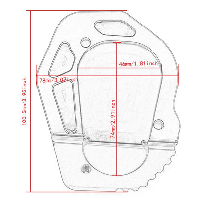 Side Stand Enlarge Plate Kickstand Extension for BMW R nineT Racer (2014-2023)