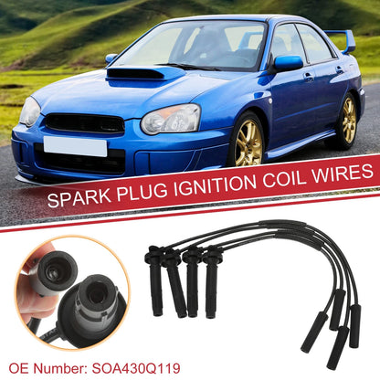 4 Pcs Spark Plug Wire Ignition Coil Cable for Subaru Baja, Forester (2003-2008)