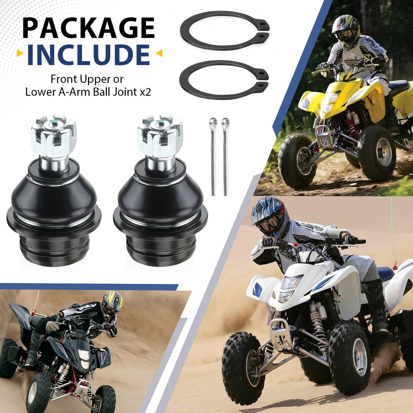Front Upper/Lower A-Arm Ball Joint for Suzuki Z400 LTZ400 (2003–2014)
