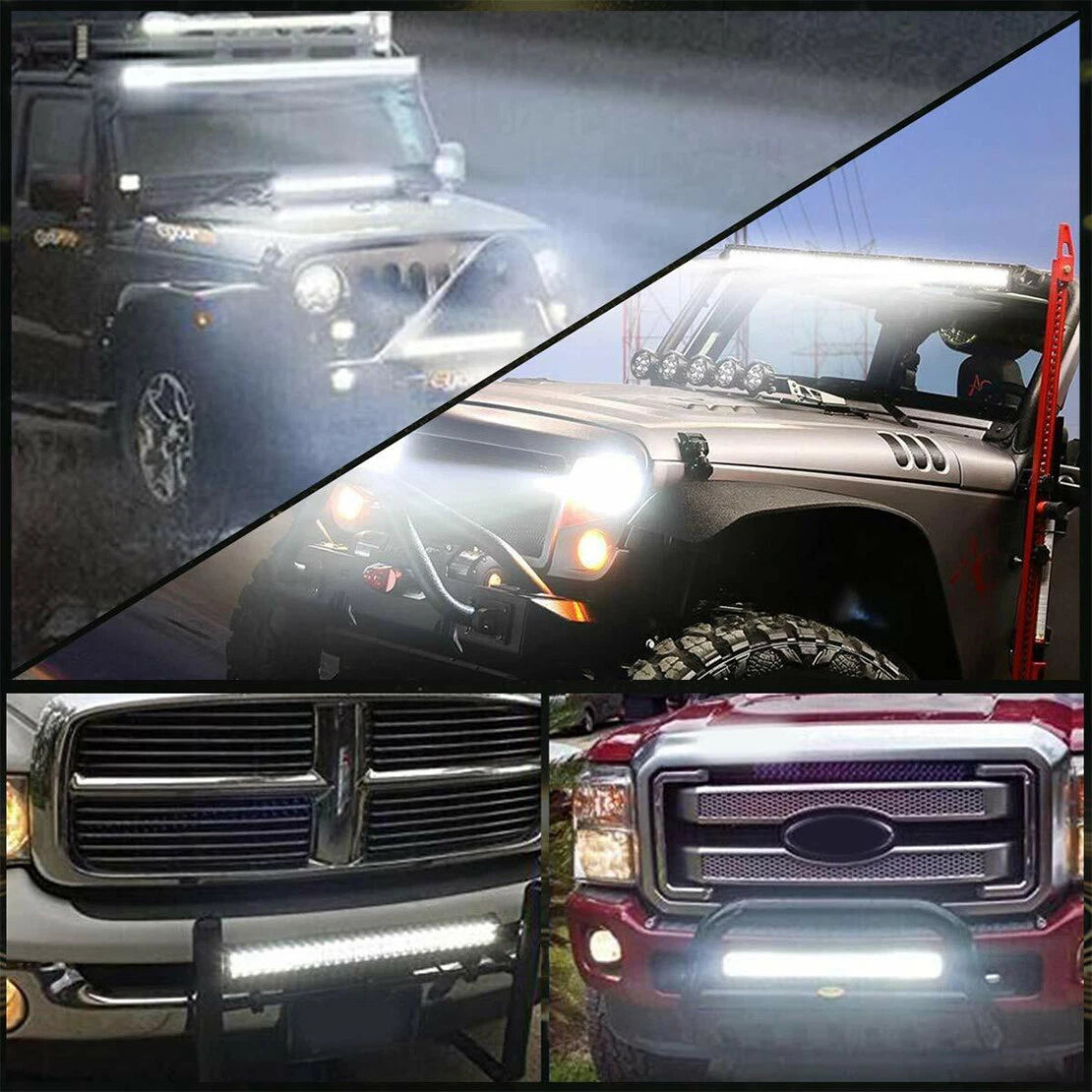 20" Slim White LED Light Bar for ATV 4WD SUV