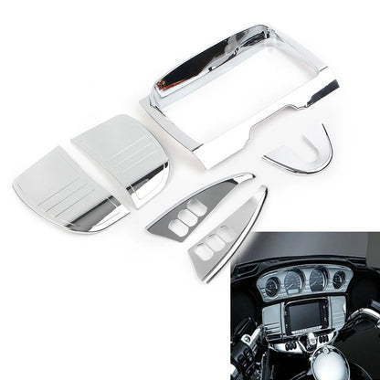 Tri Line Gauge Stereo Accent Set for Harley Touring Electra Glide (2014-2022)