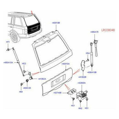 Tailgate Boot Support Cable for Land Rover Range Rover 2003-2012 Black