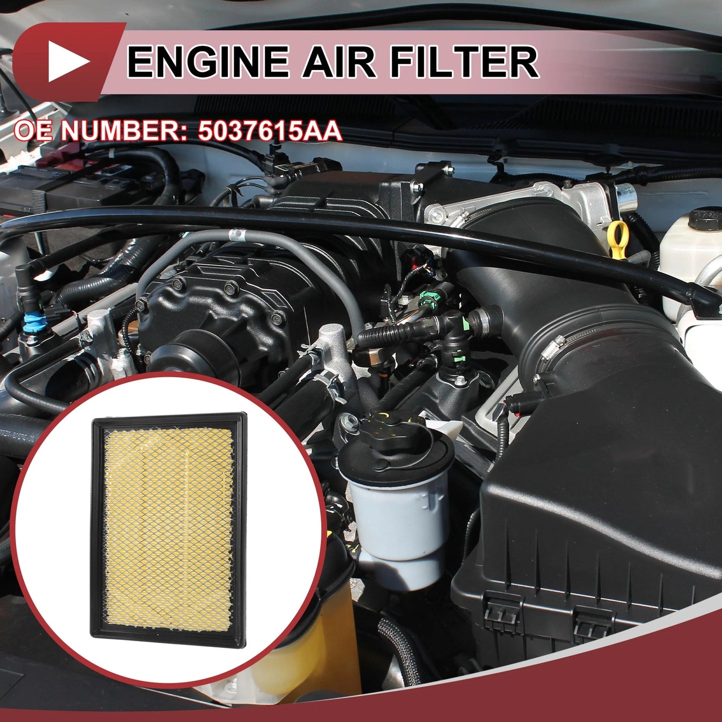 Engine Air Filter 5.7L 6.1L for Dodge Challenger (2008-2010)