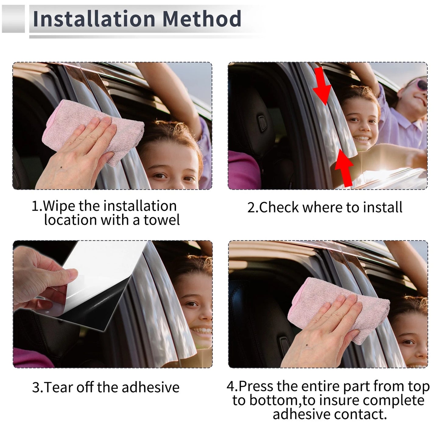 6 Pcs Door Pillar Window Trim for Mazda CX-3 (2015-2021) Black