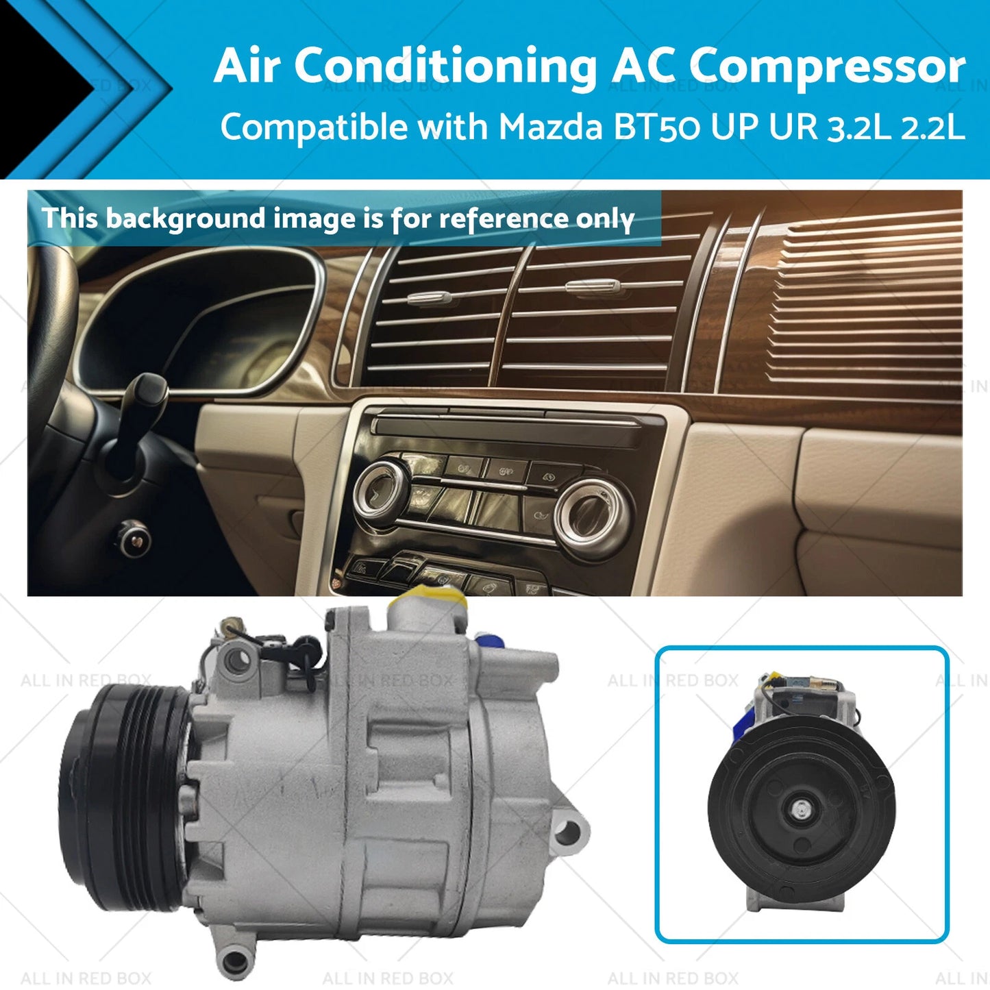 AC Compressor w/ Belt Pulley for BMW E53 X5 3.0d 3.0i 3.0L (2000-2006)