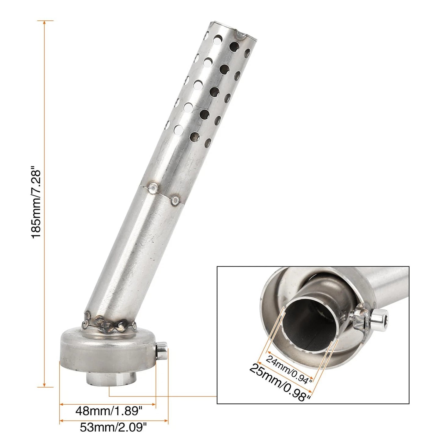 Angled Muffler Exhaust Pipe Baffle for Universal Motorcycle