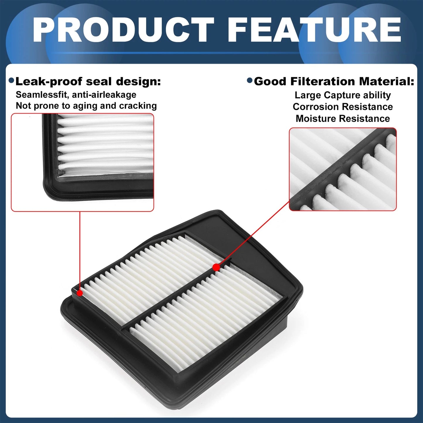 Car Engine Air Filter for Acura TSX (2009-2014)
